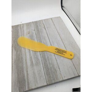 Yellow Plastic Spreader #1 Knife For Cheese & Butter 9" Advertising